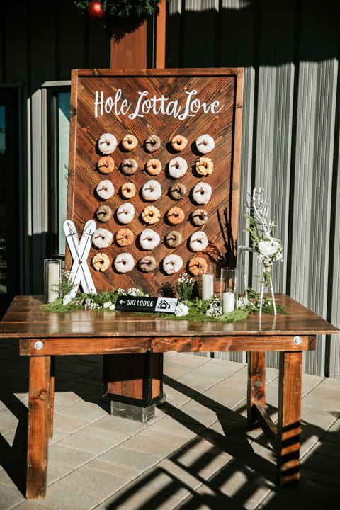 Donut station at a Wedding reception